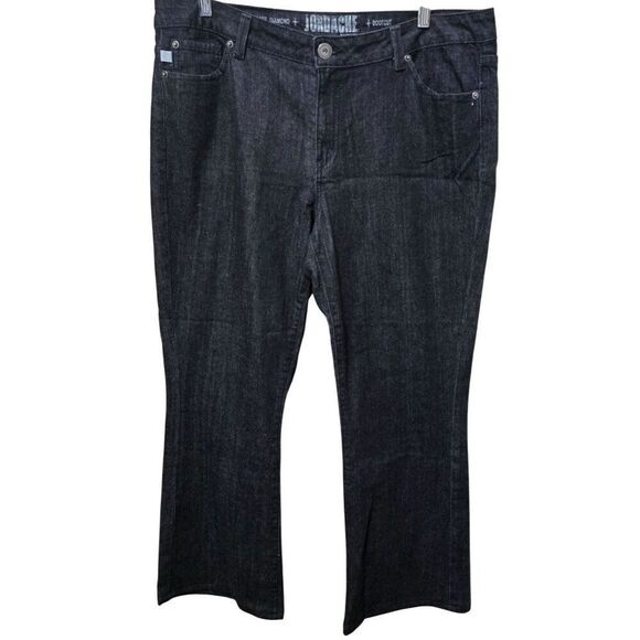 Jordache Premium Bootcut Jeans Size 16 Black Denim wardrobe staple classic goth - Picture 1 of 13